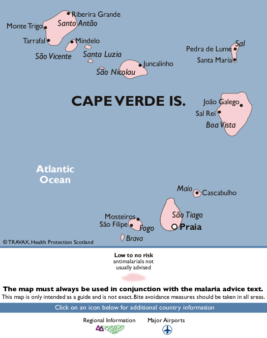 Cape VerdeMalaria Map