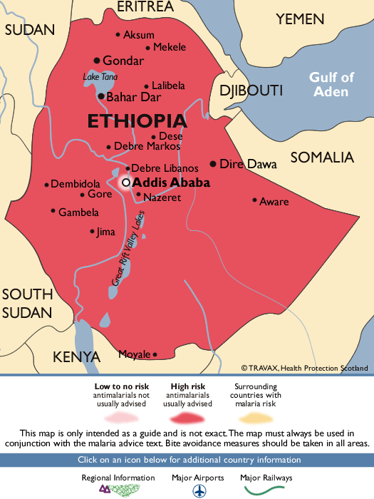 EthiopiaMalaria Map
